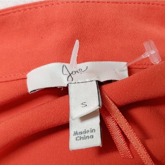 JOIE Ninarika Desert Rose Silk V-neck Hi-low Pleated Long Sleeve Blouse Small - Picture 11 of 12